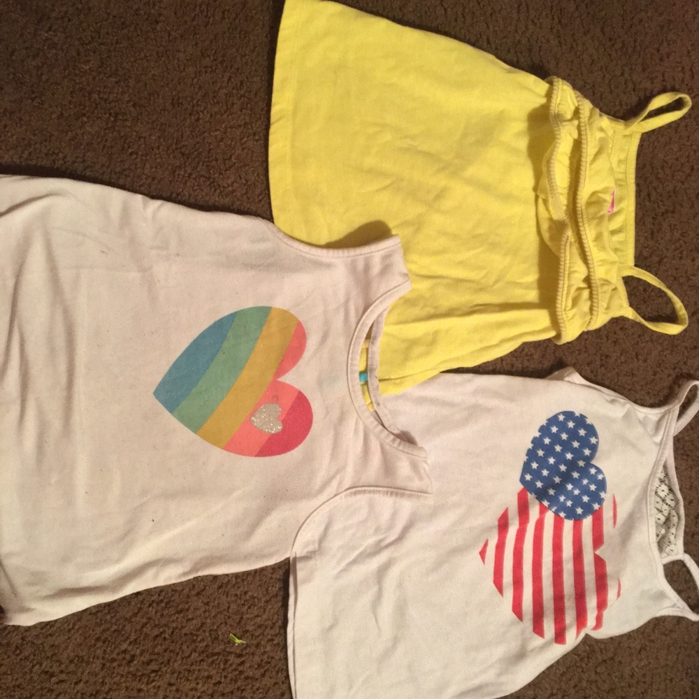 Three 4T summer tank tops